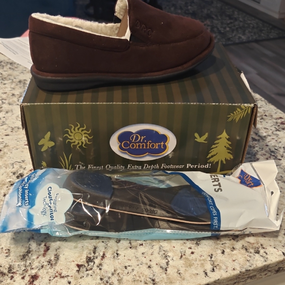 Dr. Comfort Brown Slippers